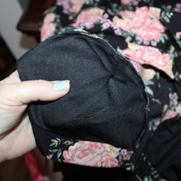 Lily Rose Pink Floral Print Dress - Size Large - Picture 9 of 12